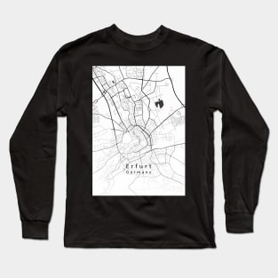 Erfurt Germany City Map Long Sleeve T-Shirt